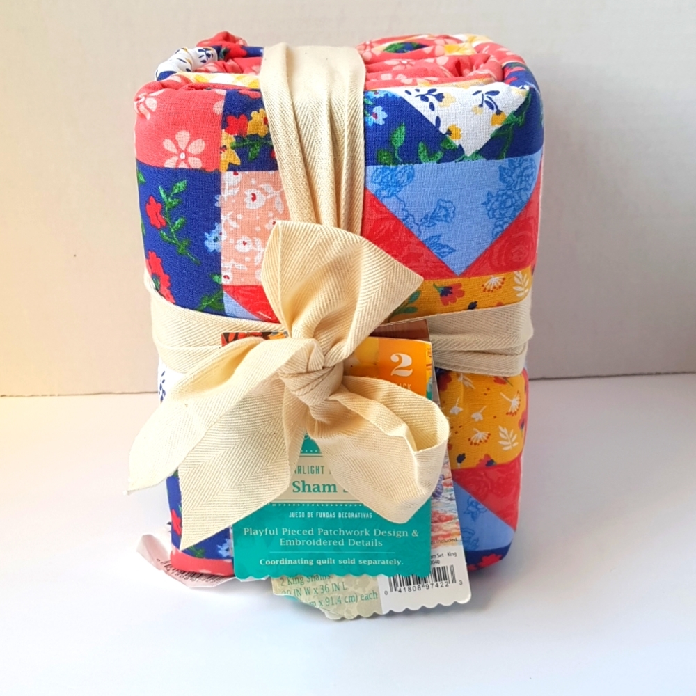 The Pioneer Woman Starlight Patchwork King 2 Piece Quilt Shams Set - Pillow Case